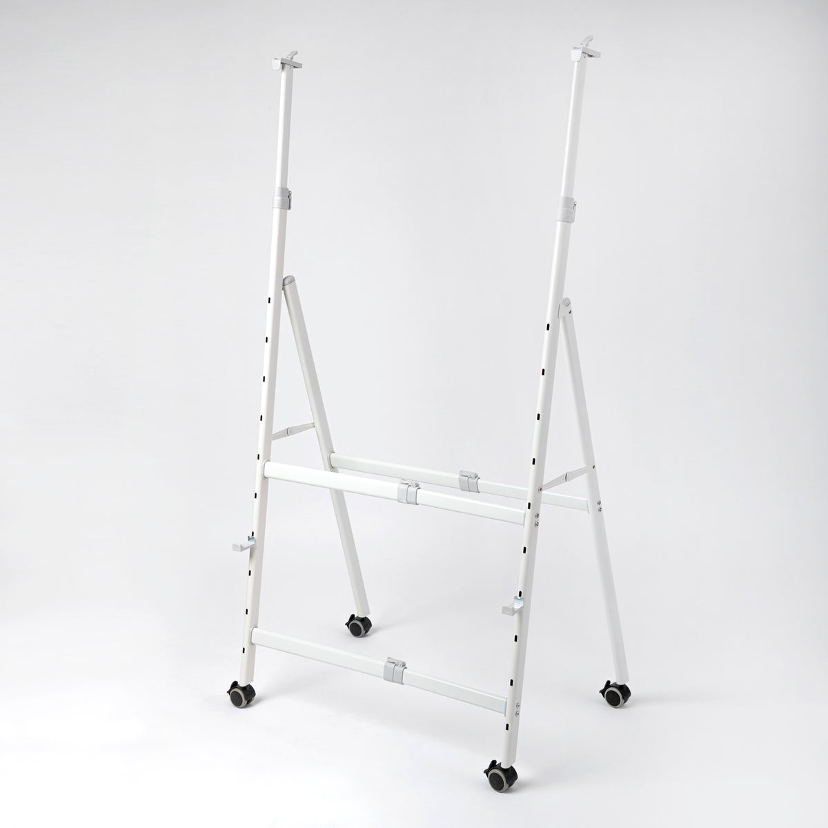 OBASIX® Premium Mobile Whiteboard Stand | Height & Width Adjustable | Heavy Duty Powder Coated Frame with 2-Inch Lockable Wheels | Compatible with Boards up to 4x8 Ft