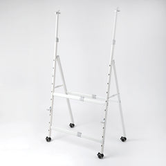OBASIX® Premium Mobile Whiteboard Stand | Height & Width Adjustable | Heavy Duty Powder Coated Frame with 2-Inch Lockable Wheels | Compatible with Boards up to 4x8 Ft