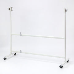 OBASIX® Revolving and Width Adjustable Whiteboard Stand Revolves 360| Powder Coated White| with 2inch Lockable Wheels| Suitable for 4fts to 7fts Board