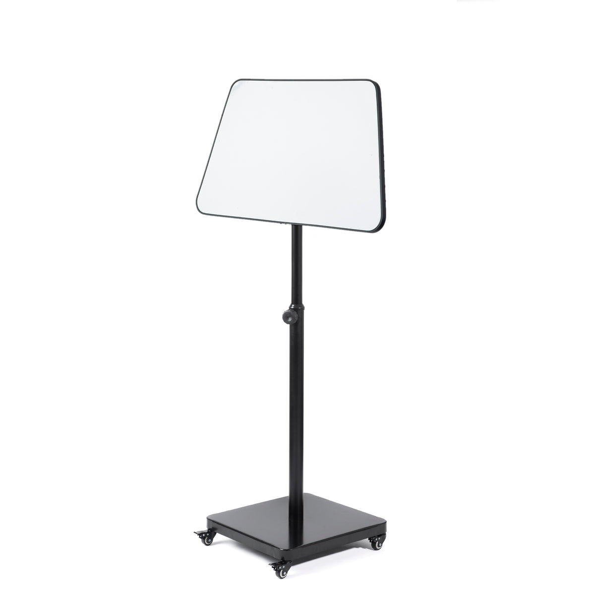 OBASIX® Magnetic Whiteboard with Movable and Height Adjustable Stand and 2 inches Lockable Wheels |Powder Coated Black