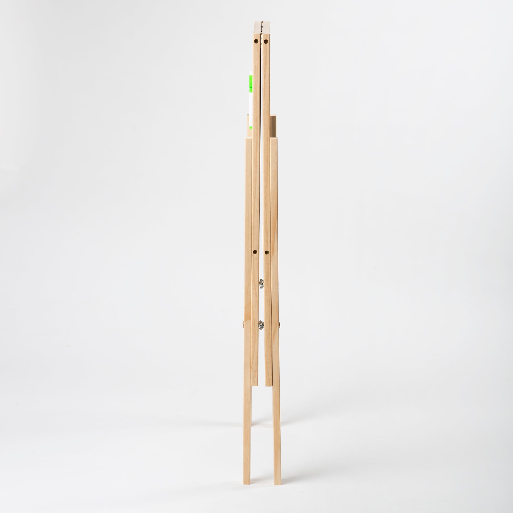 OBASIX® Height Adjustable Magnetic Foldable Whiteboard and Green Chalkboard for Children| Natural Pinewood| WBCB-02