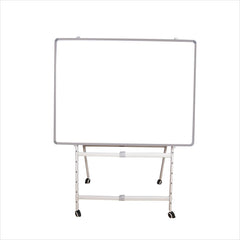 OBASIX® Premium Mobile Whiteboard Stand | Height & Width Adjustable | Heavy Duty Powder Coated Frame with 2-Inch Lockable Wheels | Compatible with Boards up to 4x8 Ft