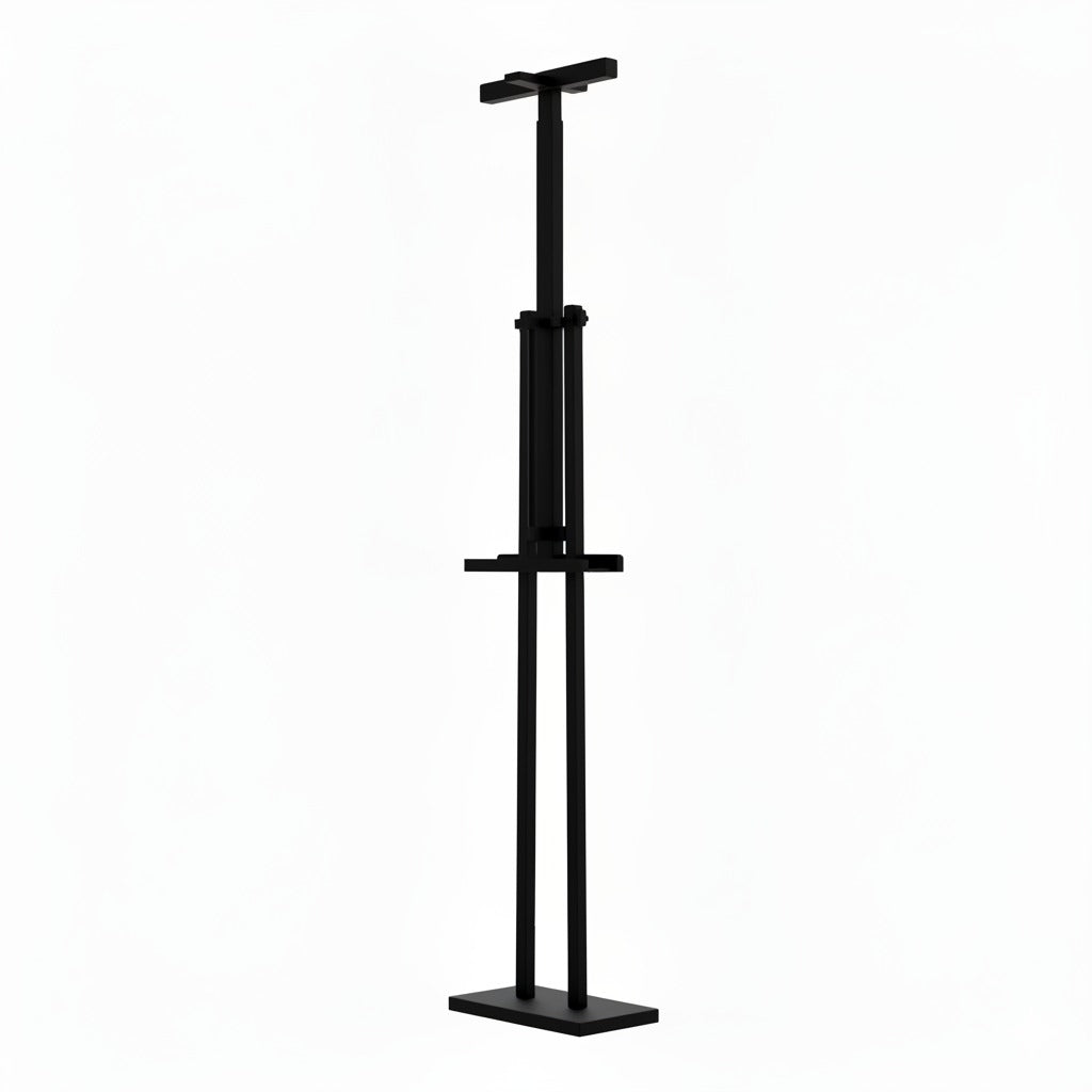 OBASIX® Height Adjustabe Metal Display Stand for Commercial Advertisement Poster Stand Restaurants Menu | Powder Coated Black AMS-06