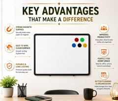 OBASIX® 4x4 Feet Ceramic Steel Magnetic Whiteboard | Premium Dry Erase Writing Board with Powder Coated Black Heavy Duty Aluminium Frame | Scratch, Stain & Ghost Resistant | Heavy Duty Office, School & Classroom Whiteboard