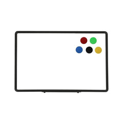 OBASIX® 2x3 Feet Ceramic Steel Magnetic Whiteboard | Premium Dry Erase Writing Board with Powder Coated Black Heavy Duty Aluminium Frame | Scratch, Stain & Ghost Resistant | Heavy Duty Office, School & Classroom Whiteboard
