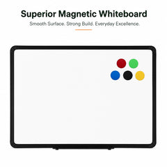 OBASIX® Magnetic White Board 2x3 Feet | Dry Erase Writing Board with Heavy Duty Black Aluminium Frame | Whiteboard for Office, School, Classroom, Coaching Institute & Home