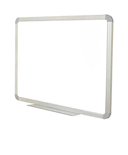 A white magnetic dry-erase board with a heavy aluminium frame, designed for wall mounting.